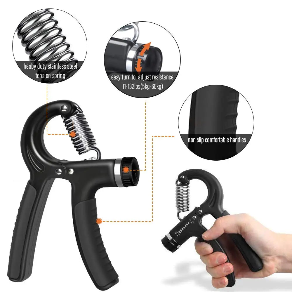 Hand Grip Strength Trainer – Finger Exerciser & Forearm Workout Kit